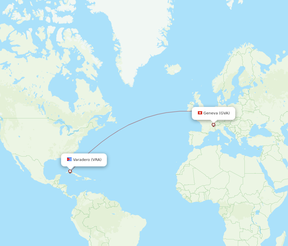 GVA-VRA flight routes