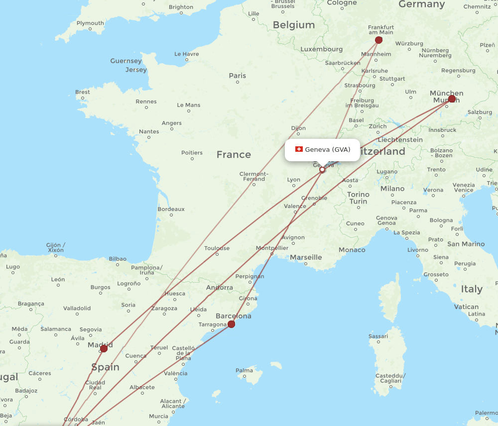GVA-XRY flight routes