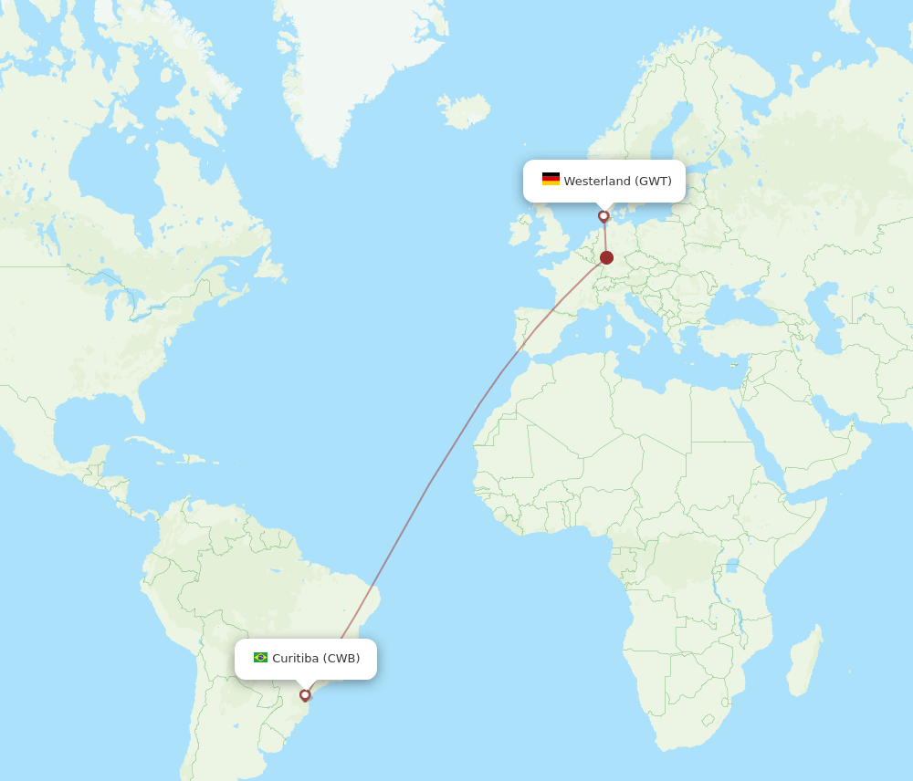 GWT-CWB flight routes