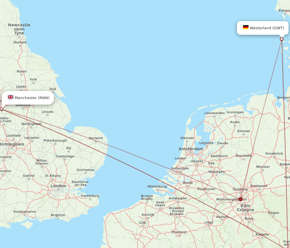 GWT-MAN flight routes
