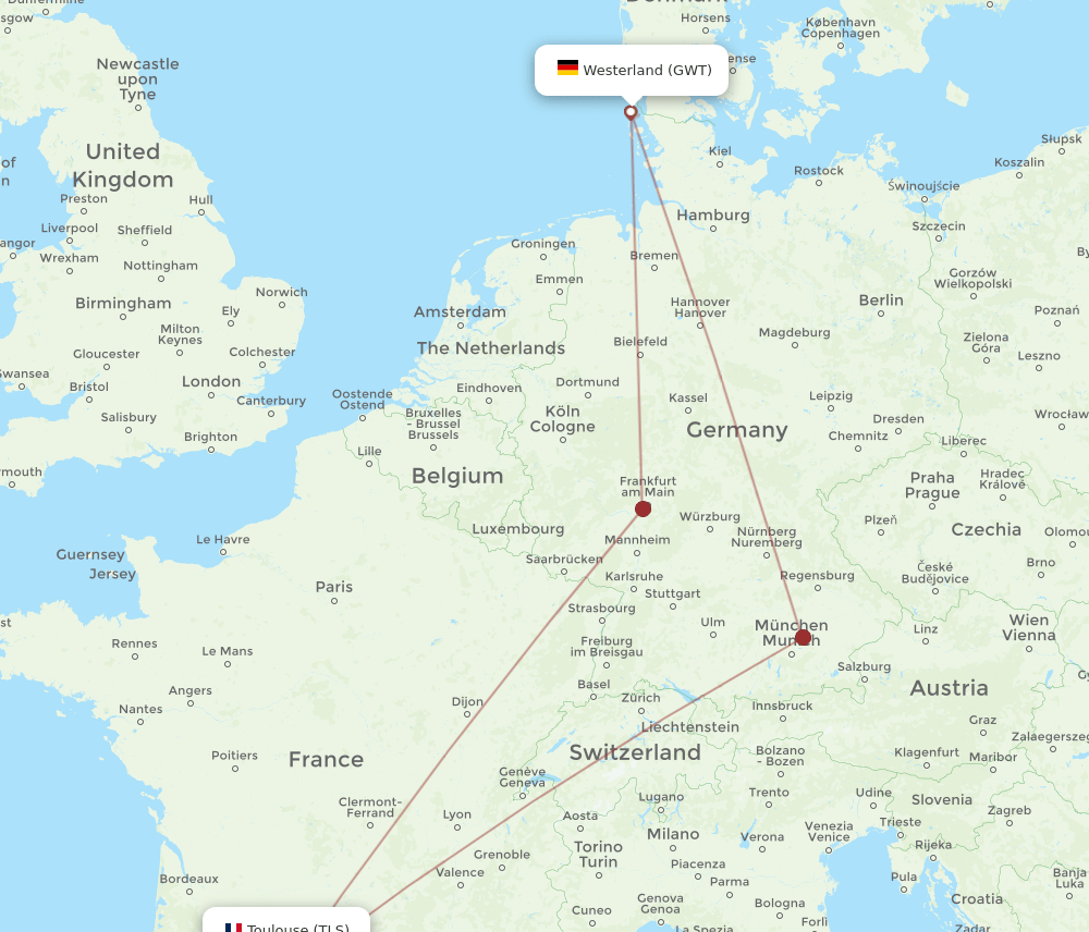 GWT-TLS flight routes