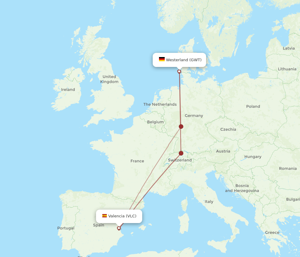 GWT-VLC flight routes