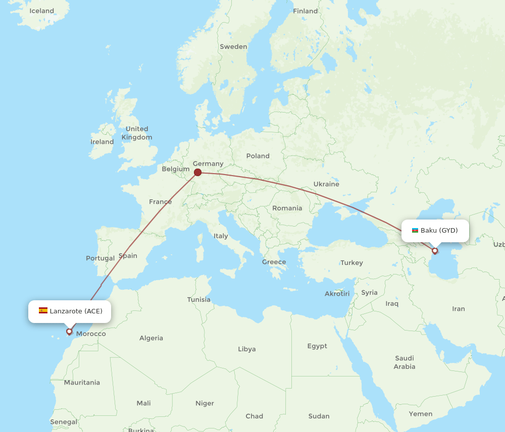 GYD-ACE flight routes