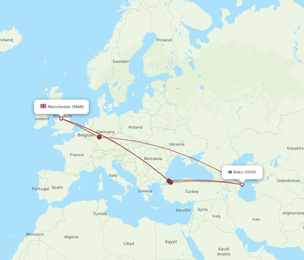 GYD-MAN flight routes