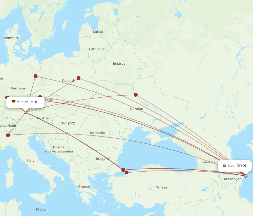 All Flight Routes From Baku To Munich GYD To MUC Flight Routes all-flight-routes-from-baku-to-munich-gyd-to-muc-flight-routes