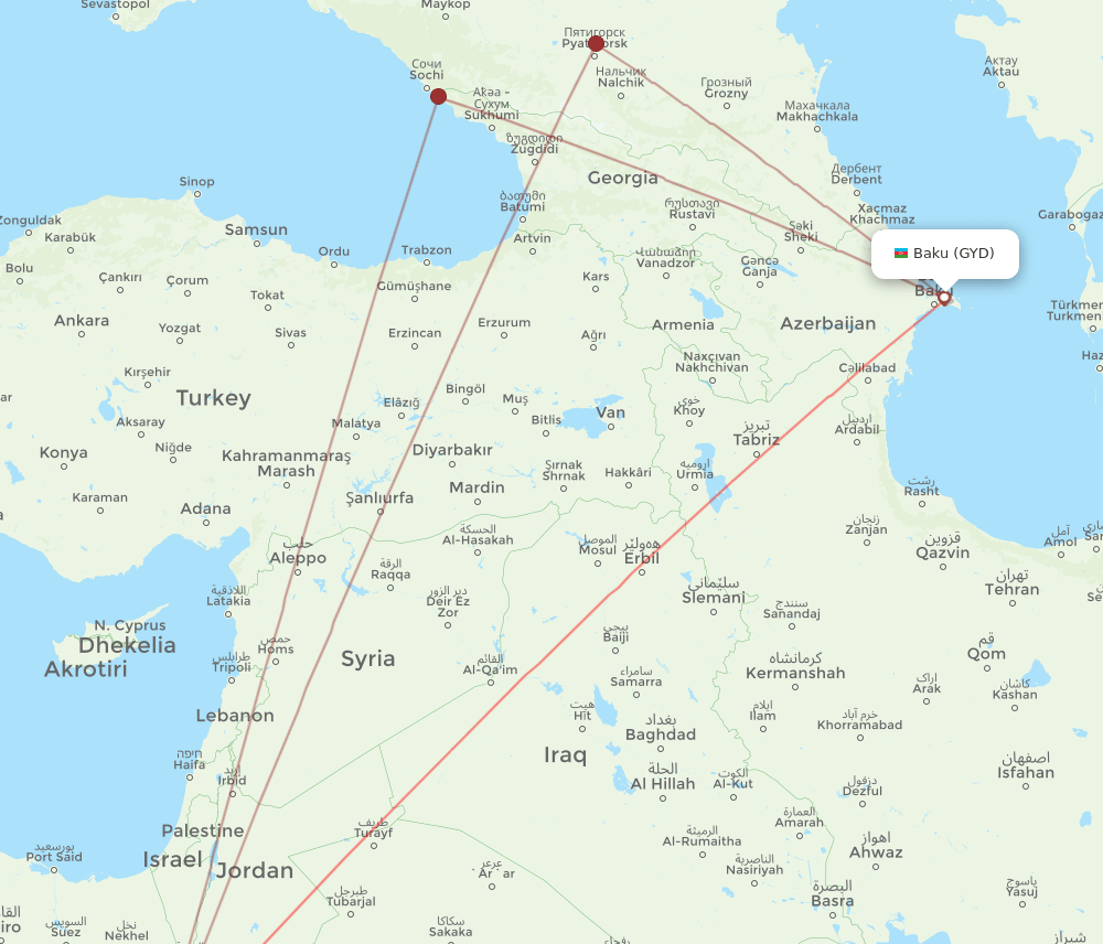 GYD-SSH flight routes