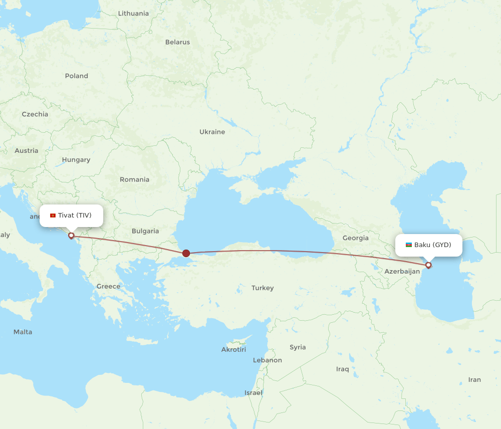 GYD-TIV flight routes