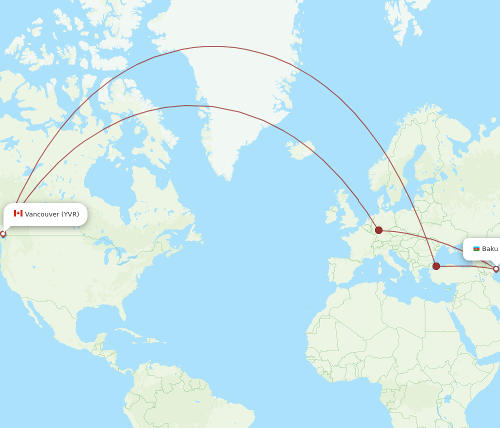 GYD-YVR flight routes