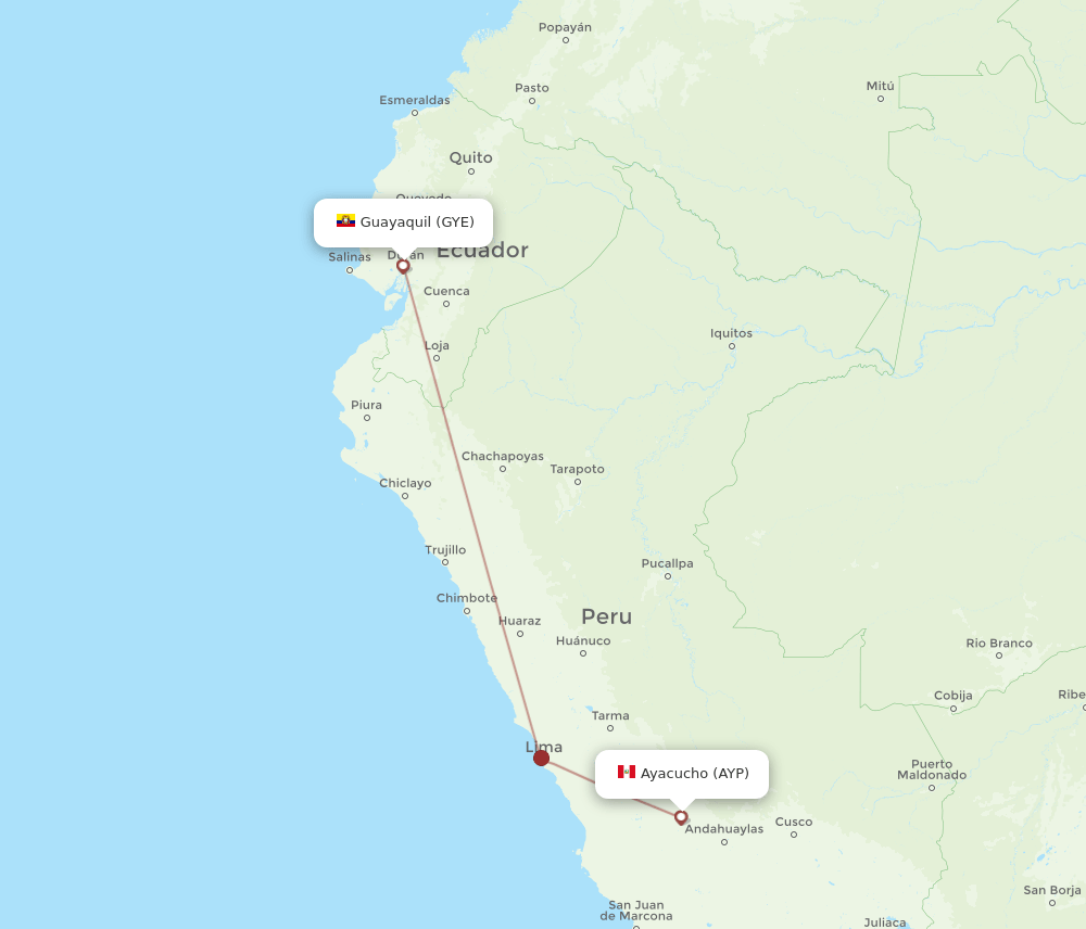 GYE-AYP flight routes