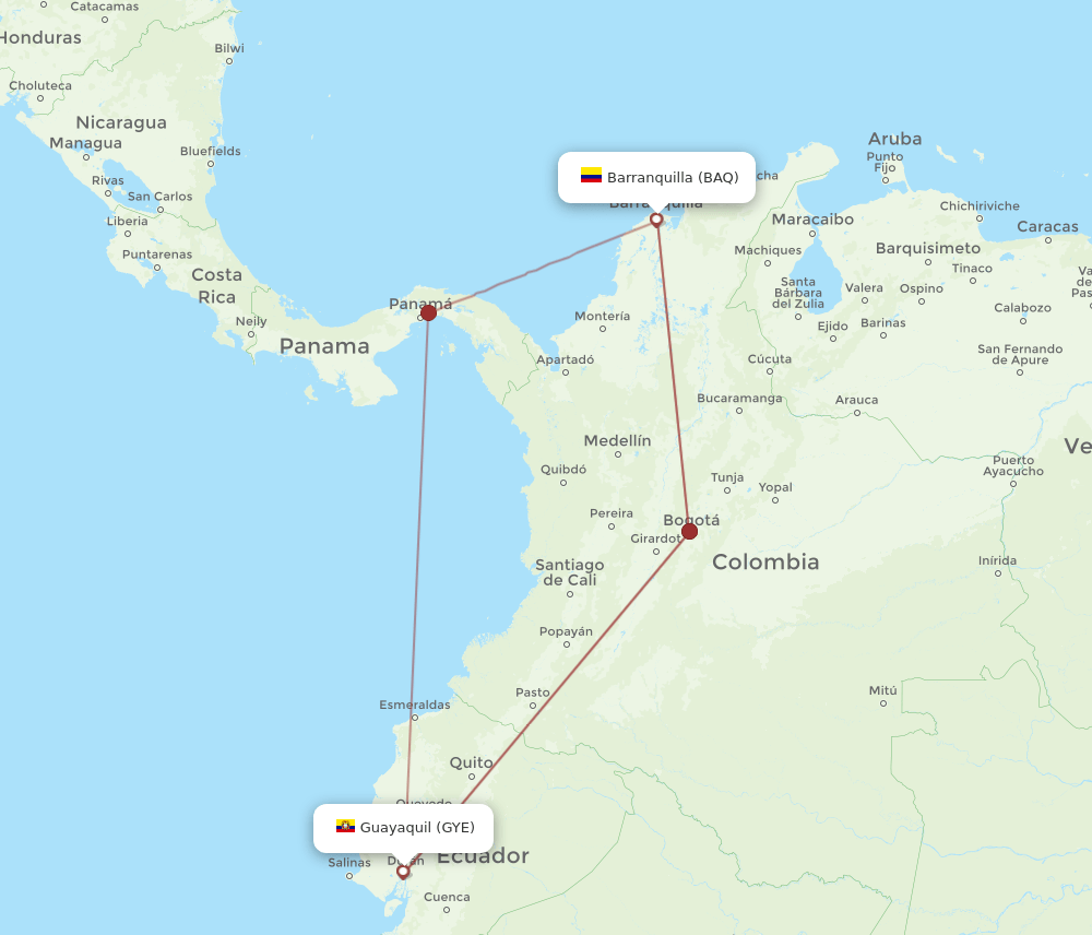 GYE-BAQ flight routes