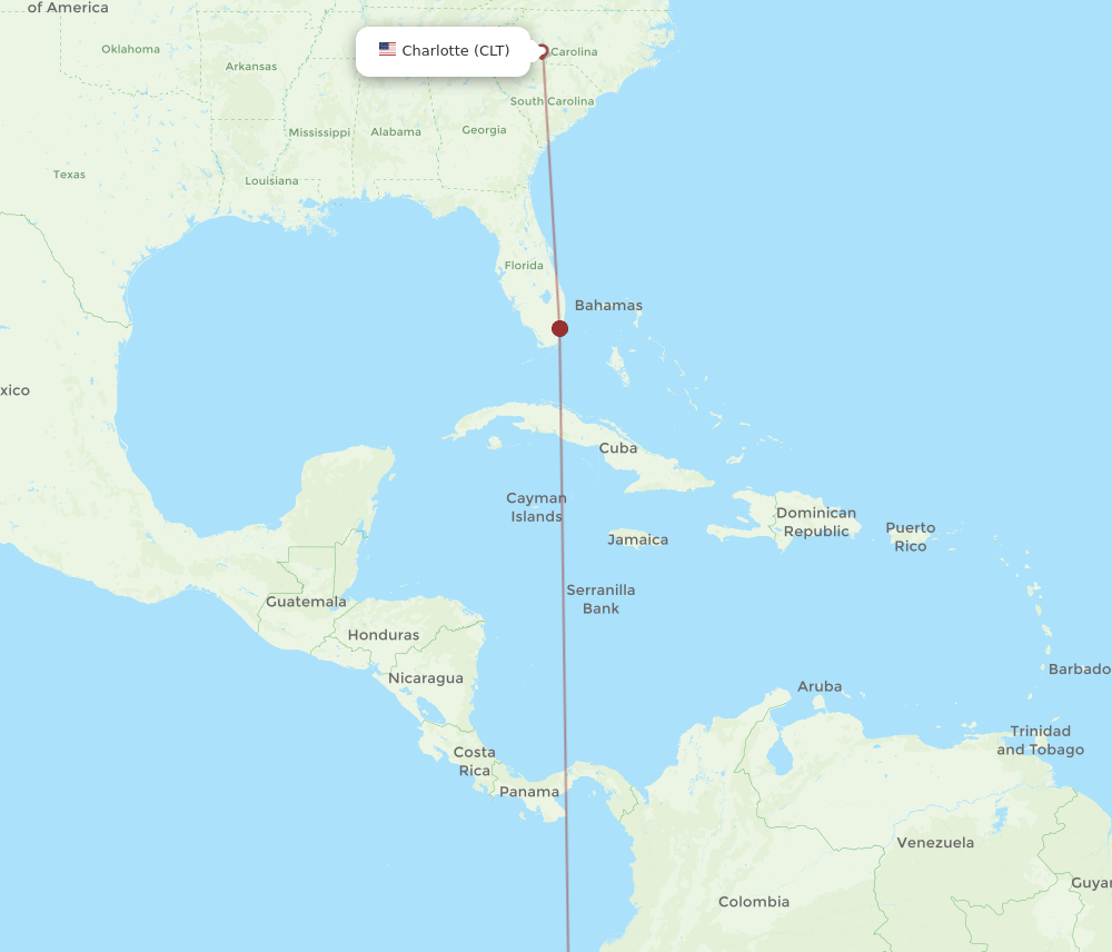 GYE-CLT flight routes