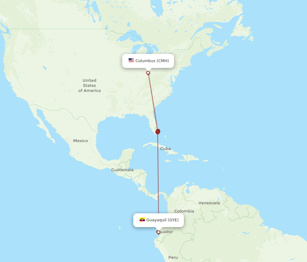 GYE-CMH flight routes