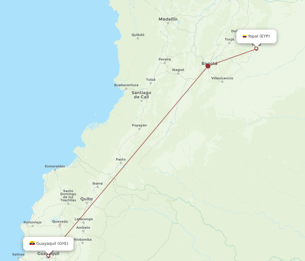 GYE-EYP flight routes