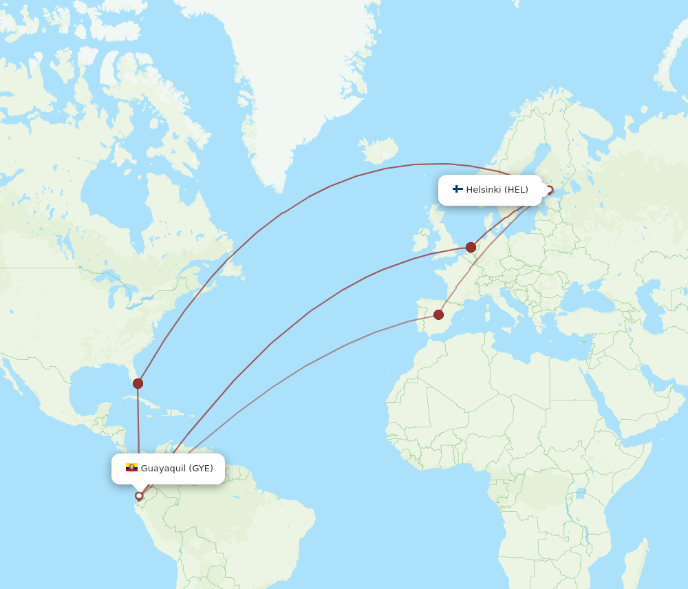 GYE-HEL flight routes