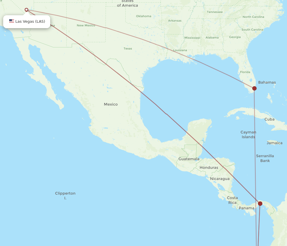 GYE-LAS flight routes