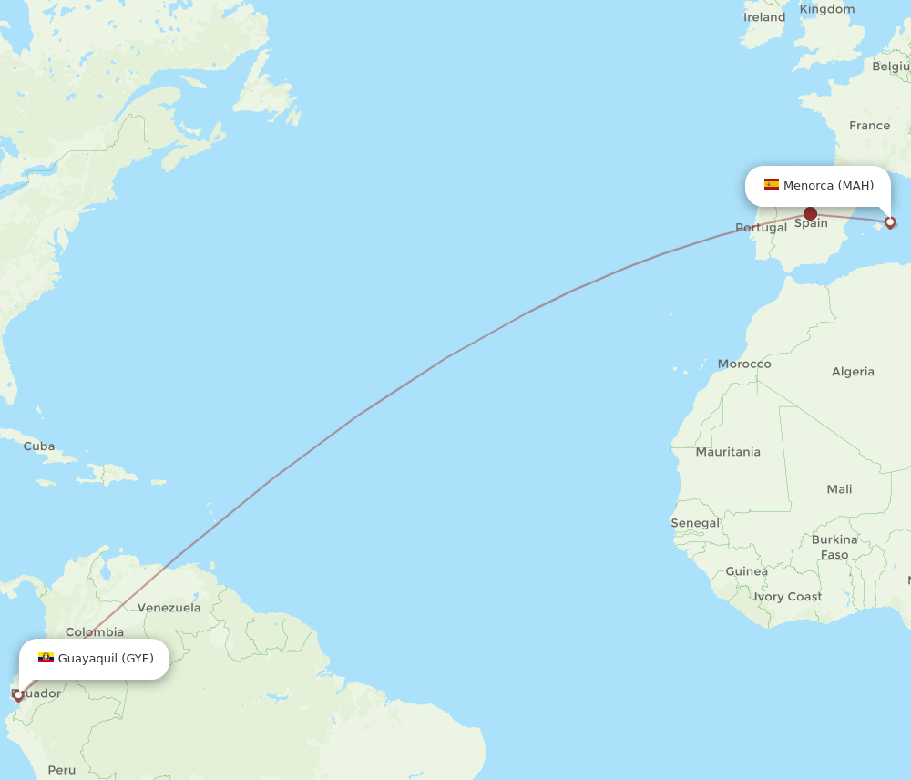 GYE-MAH flight routes