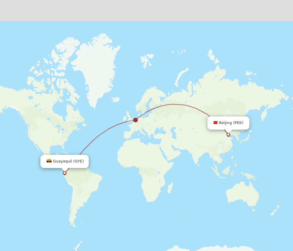 GYE-PEK flight routes