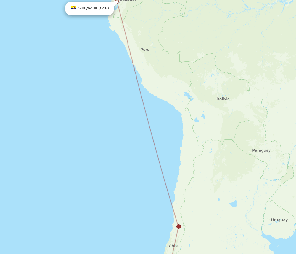 GYE-PMC flight routes