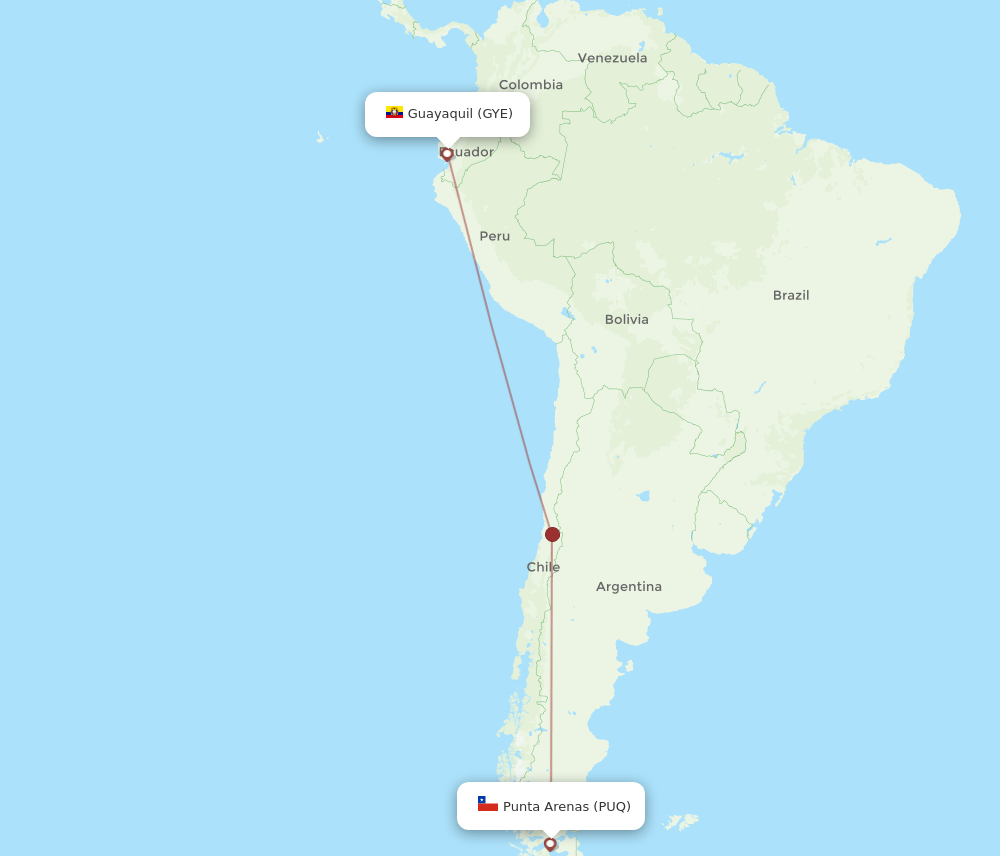 GYE-PUQ flight routes