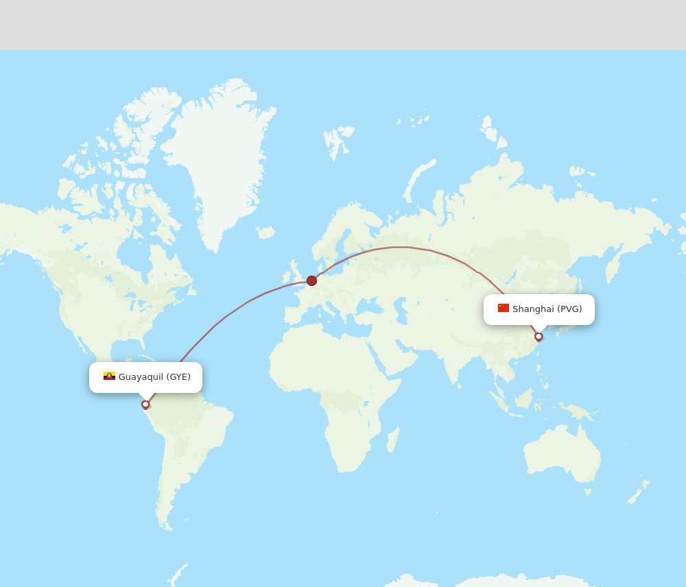 GYE-PVG flight routes