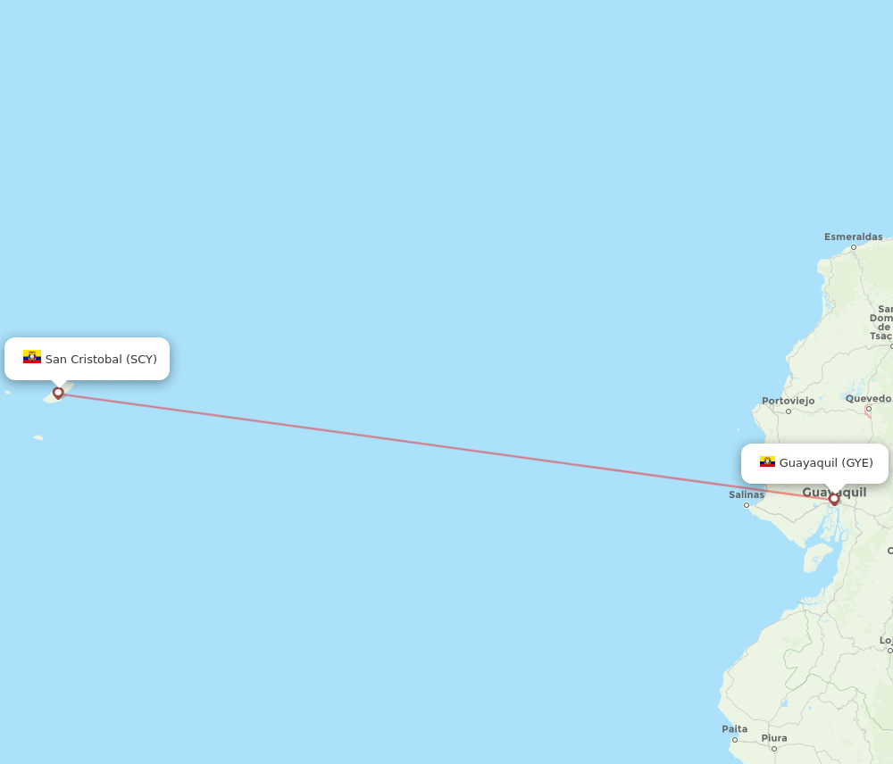 GYE-SCY flight routes