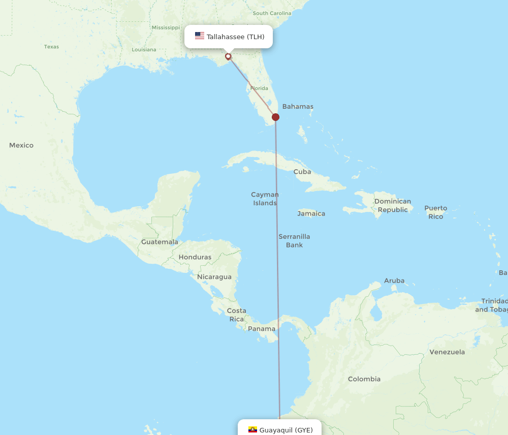 GYE-TLH flight routes