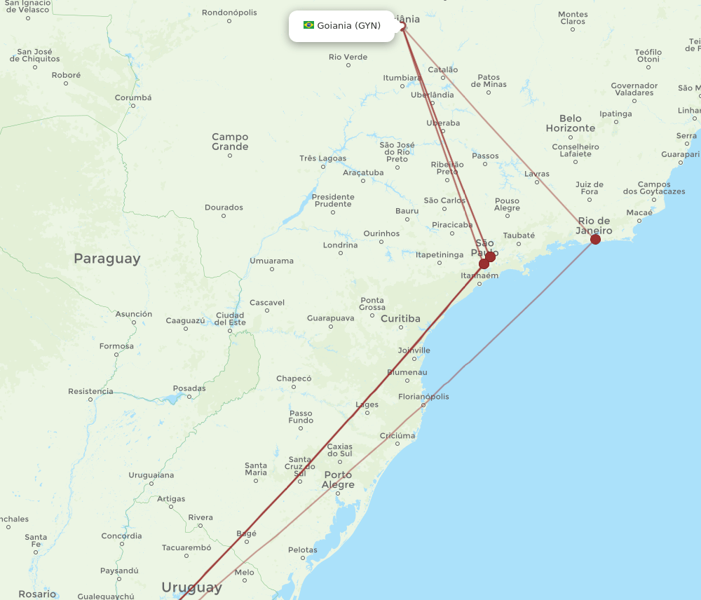 GYN-EZE flight routes