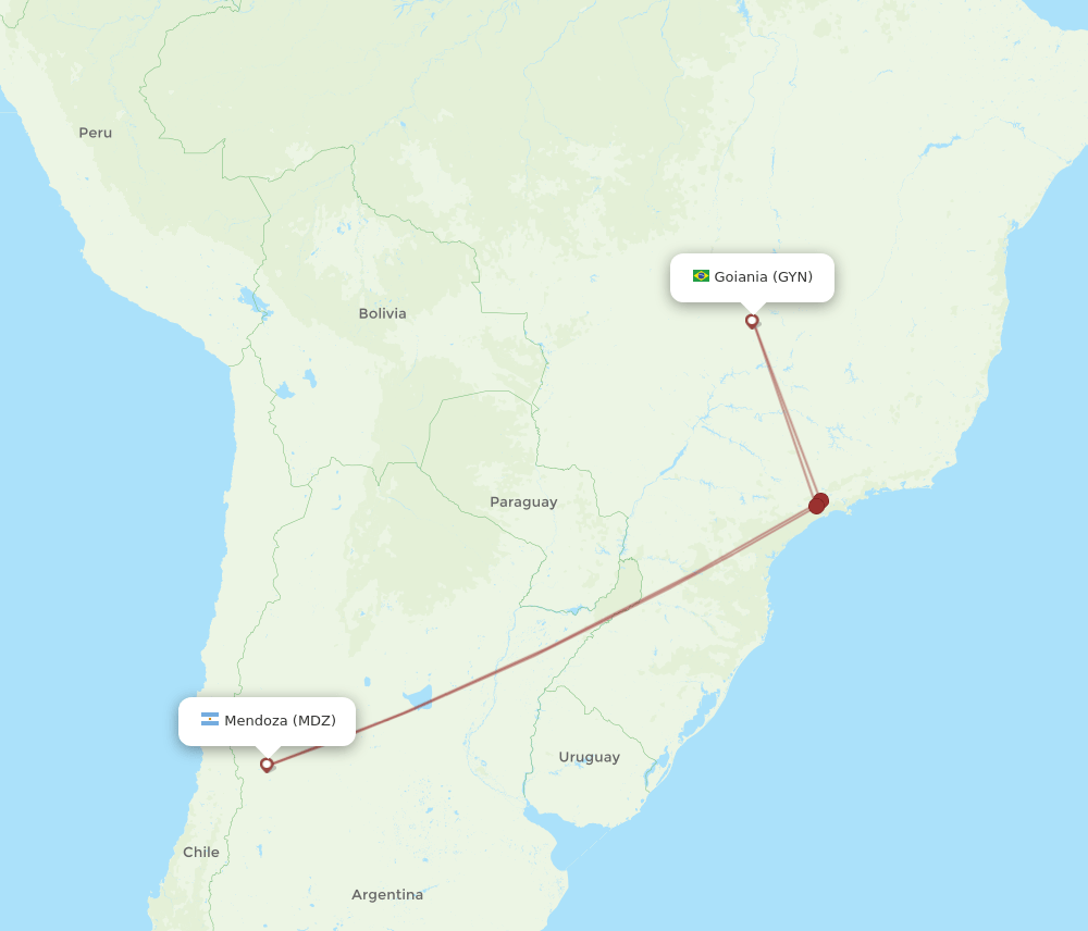 GYN-MDZ flight routes