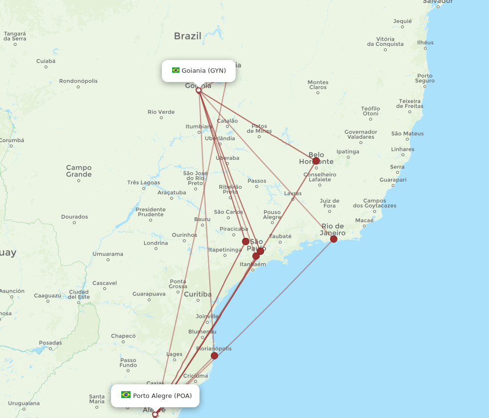 GYN-POA flight routes