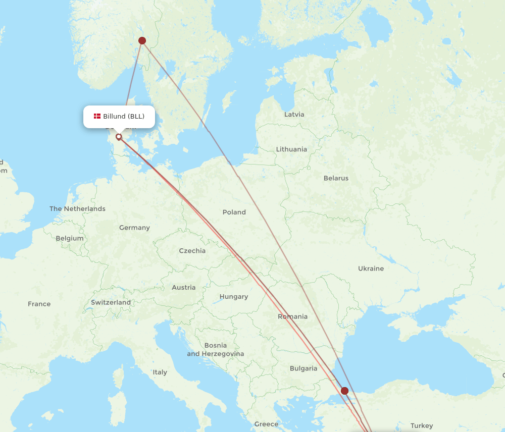 GZP-BLL flight routes