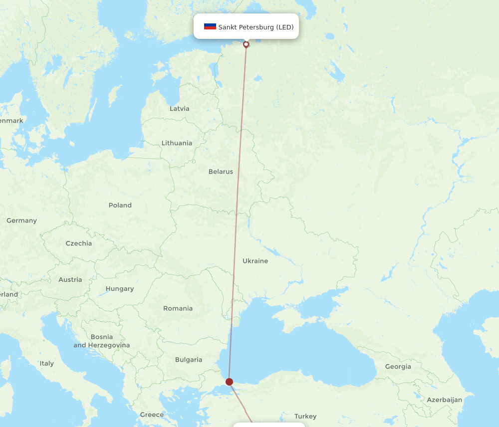 GZP-LED flight routes