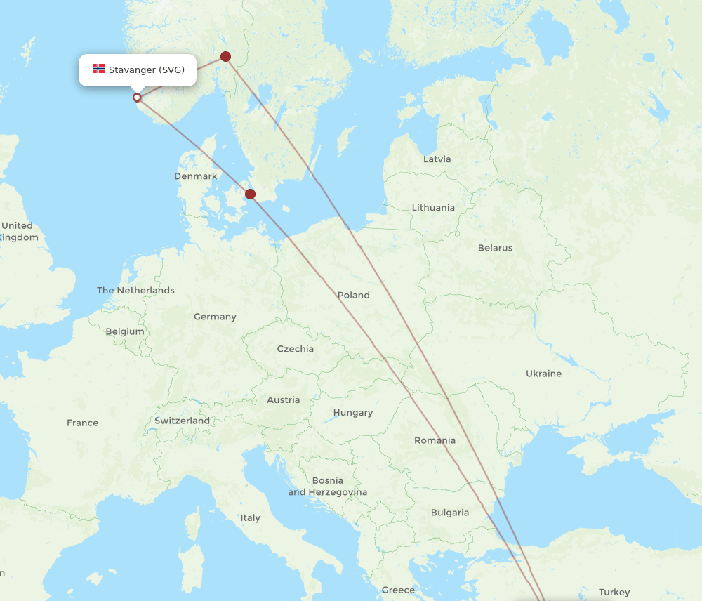 GZP-SVG flight routes