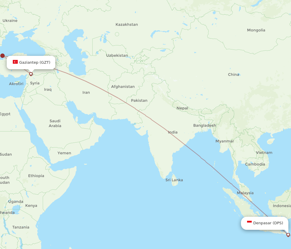 GZT-DPS flight routes