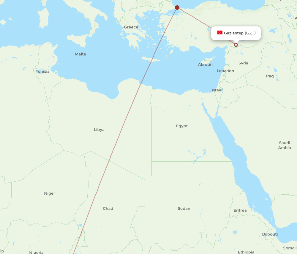 GZT-NSI flight routes
