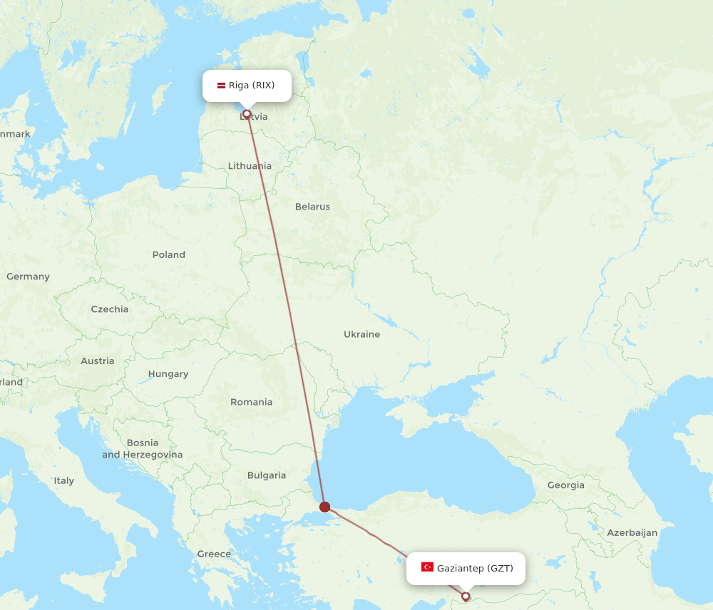 GZT-RIX flight routes