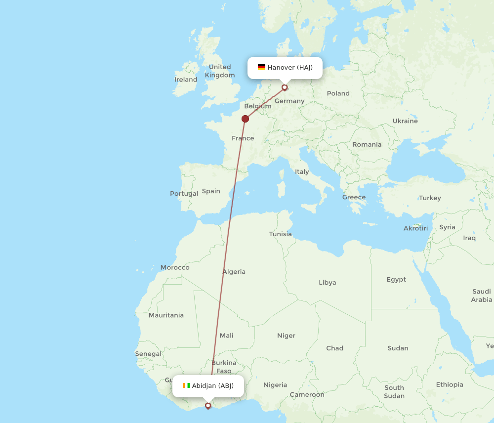 HAJ-ABJ flight routes