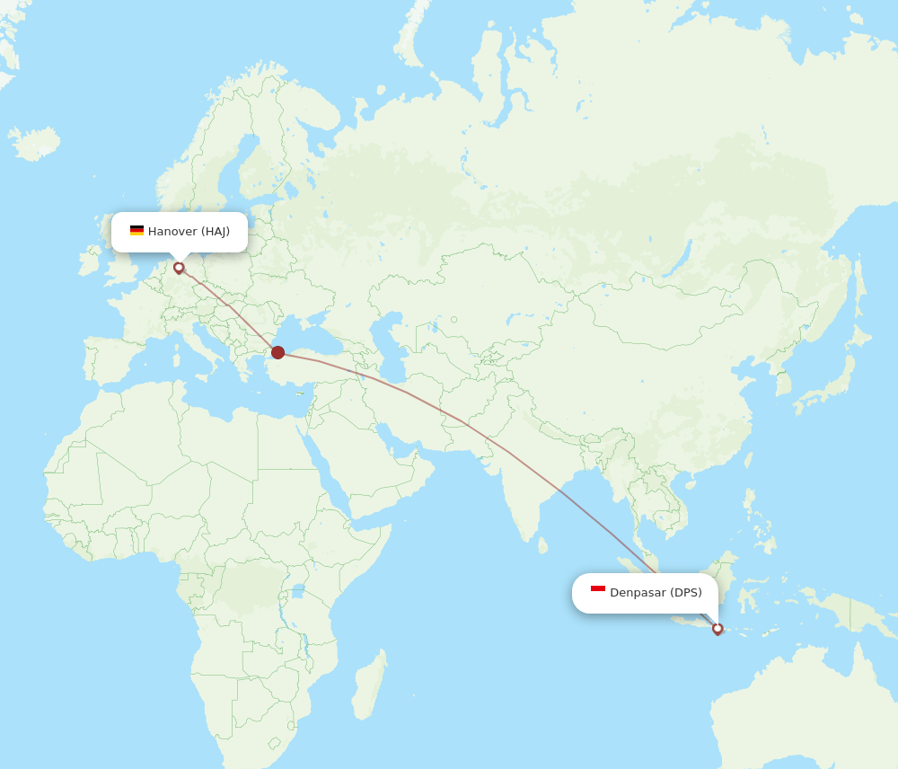 HAJ-DPS flight routes