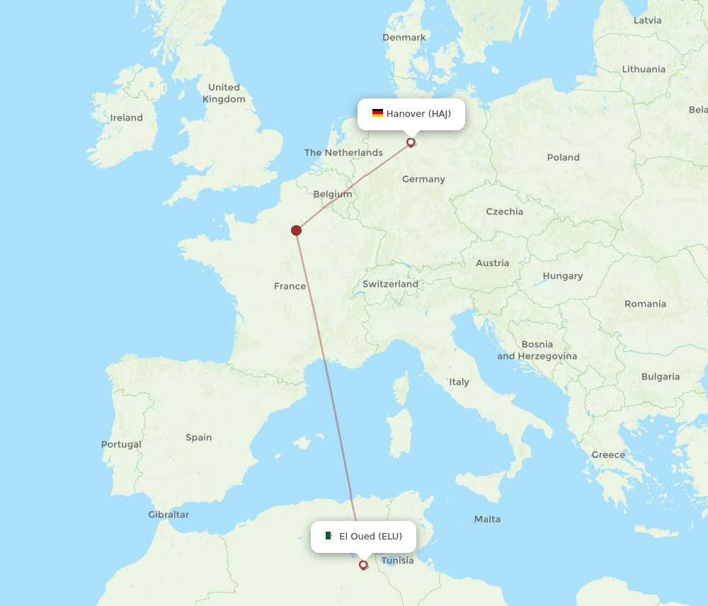 HAJ-ELU flight routes