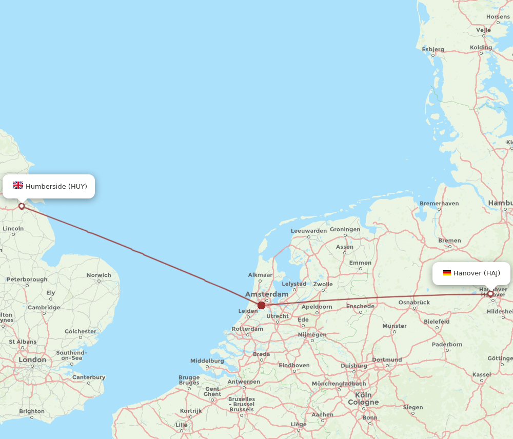 HAJ-HUY flight routes