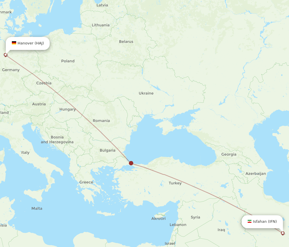 HAJ-IFN flight routes