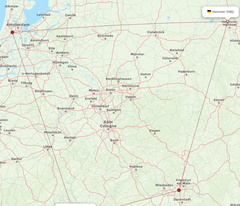HAJ-LUX flight routes
