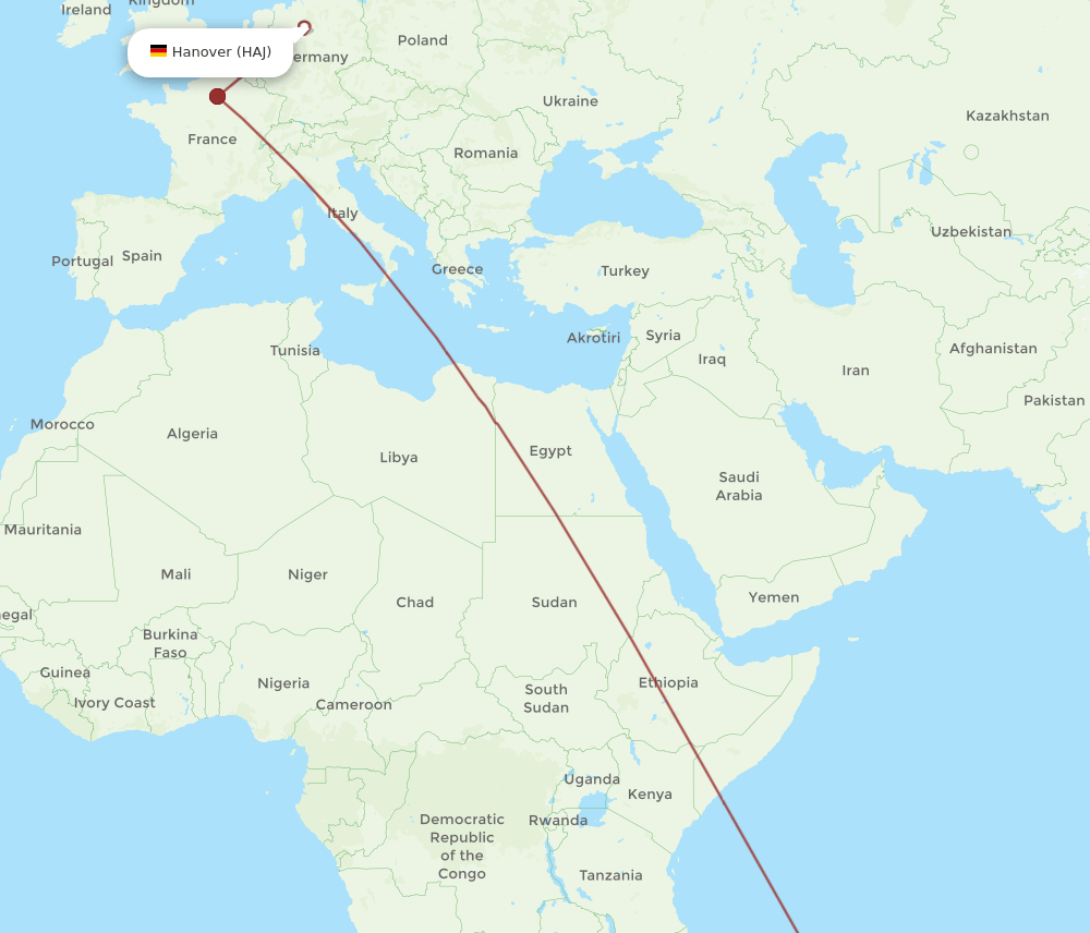 HAJ-RUN flight routes