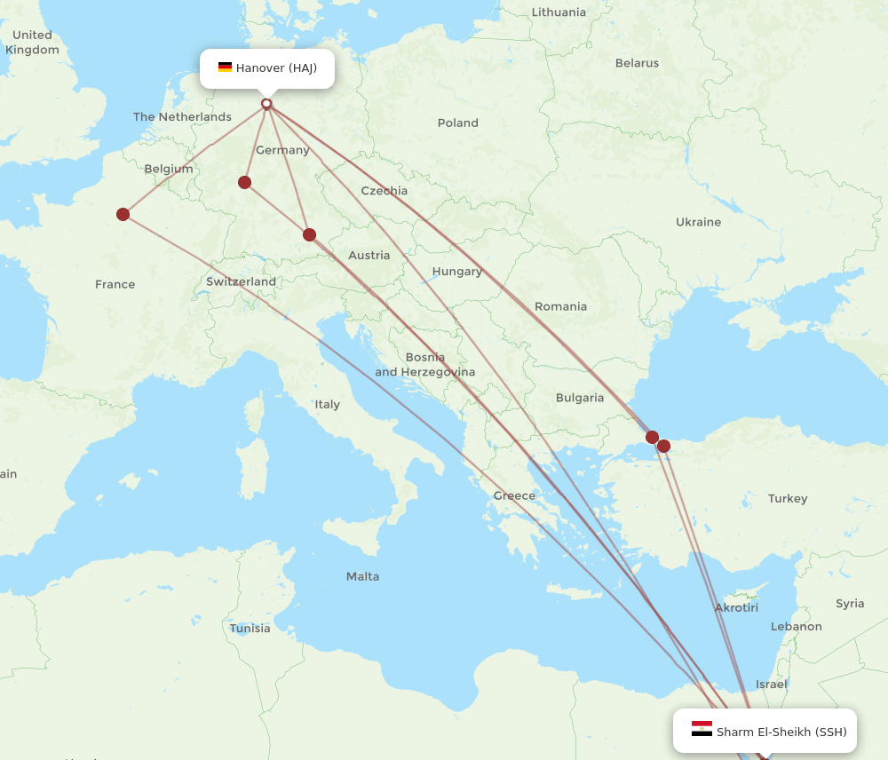 HAJ-SSH flight routes