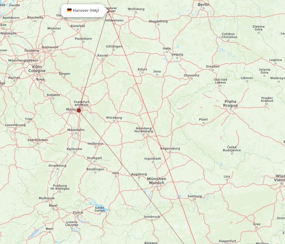 HAJ-TRS flight routes