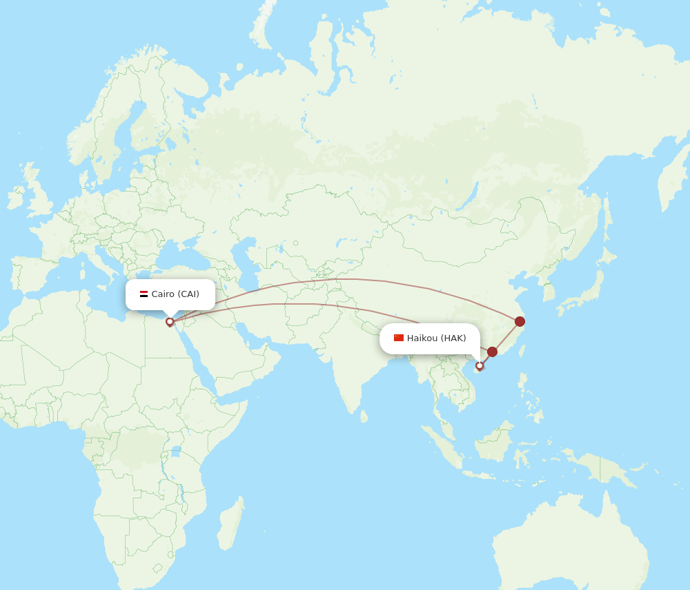 HAK-CAI flight routes