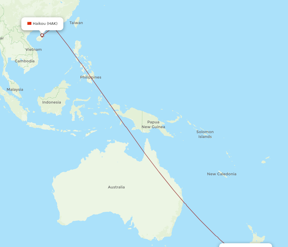 HAK-CHC flight routes