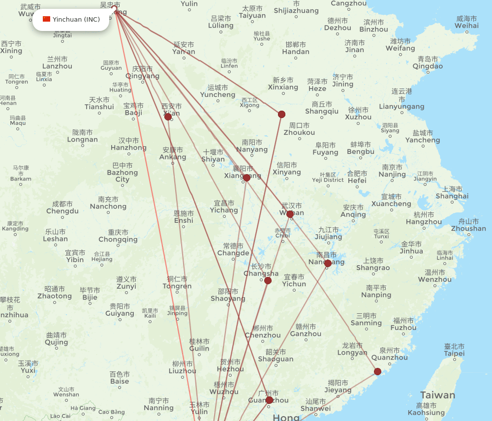 HAK-INC flight routes