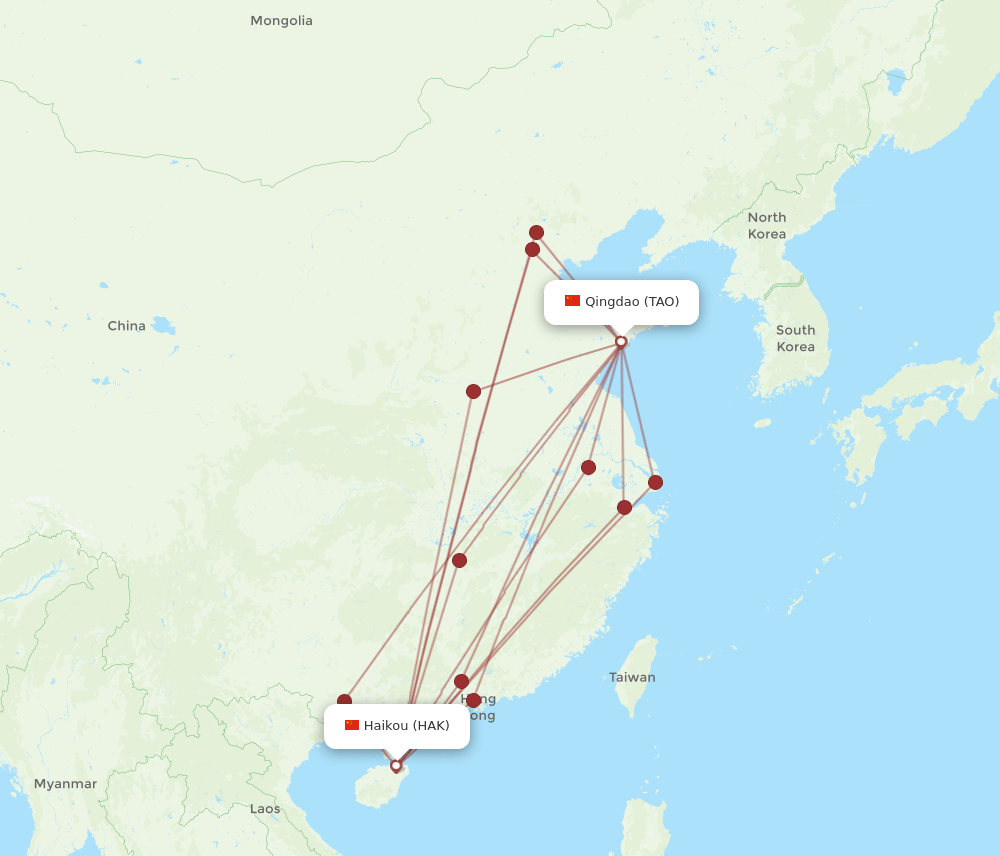 HAK-TAO flight routes
