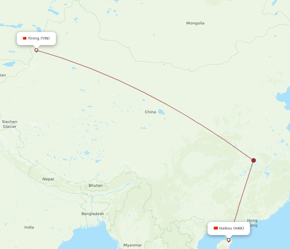 HAK-YIN flight routes