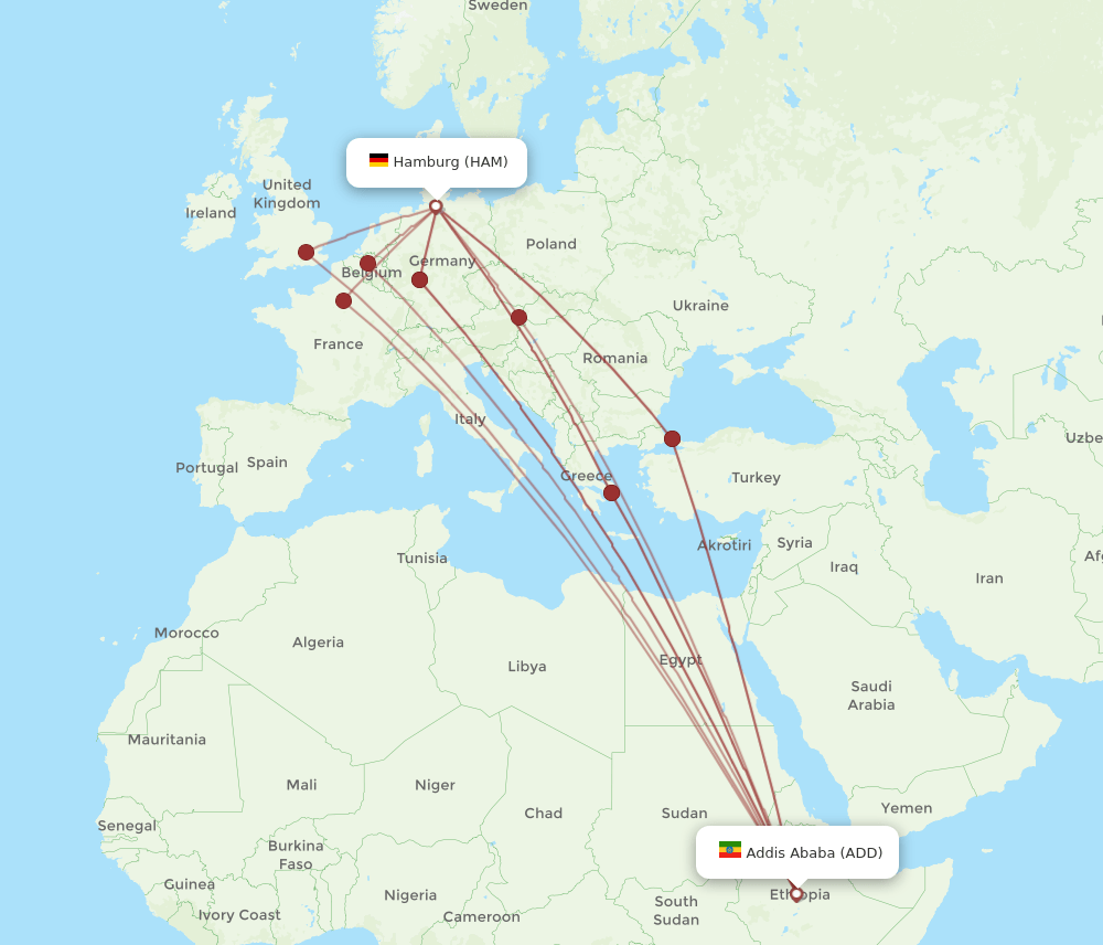 HAM-ADD flight routes